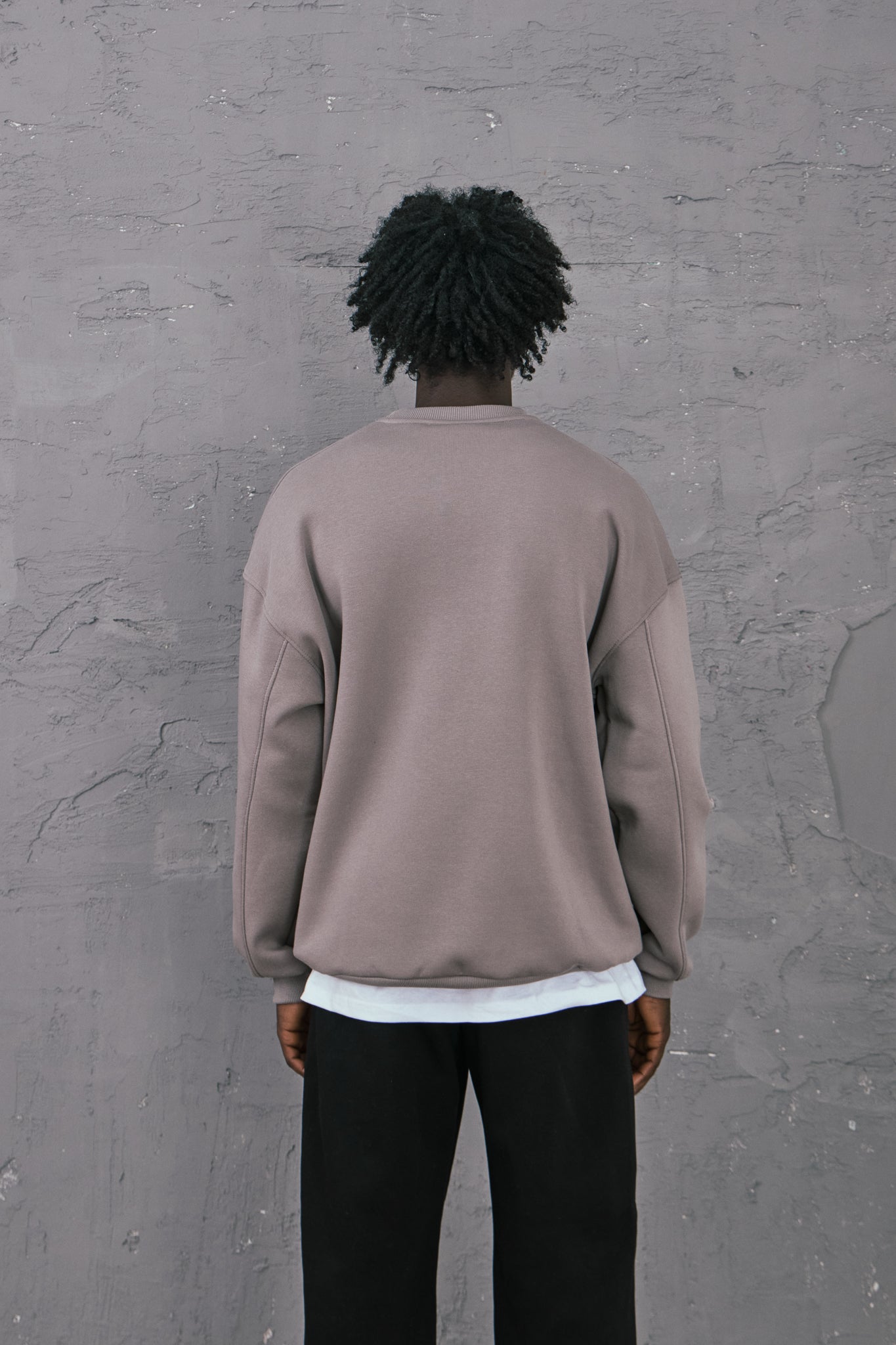 Taupe Basic Oversize Sweatshirt - S102