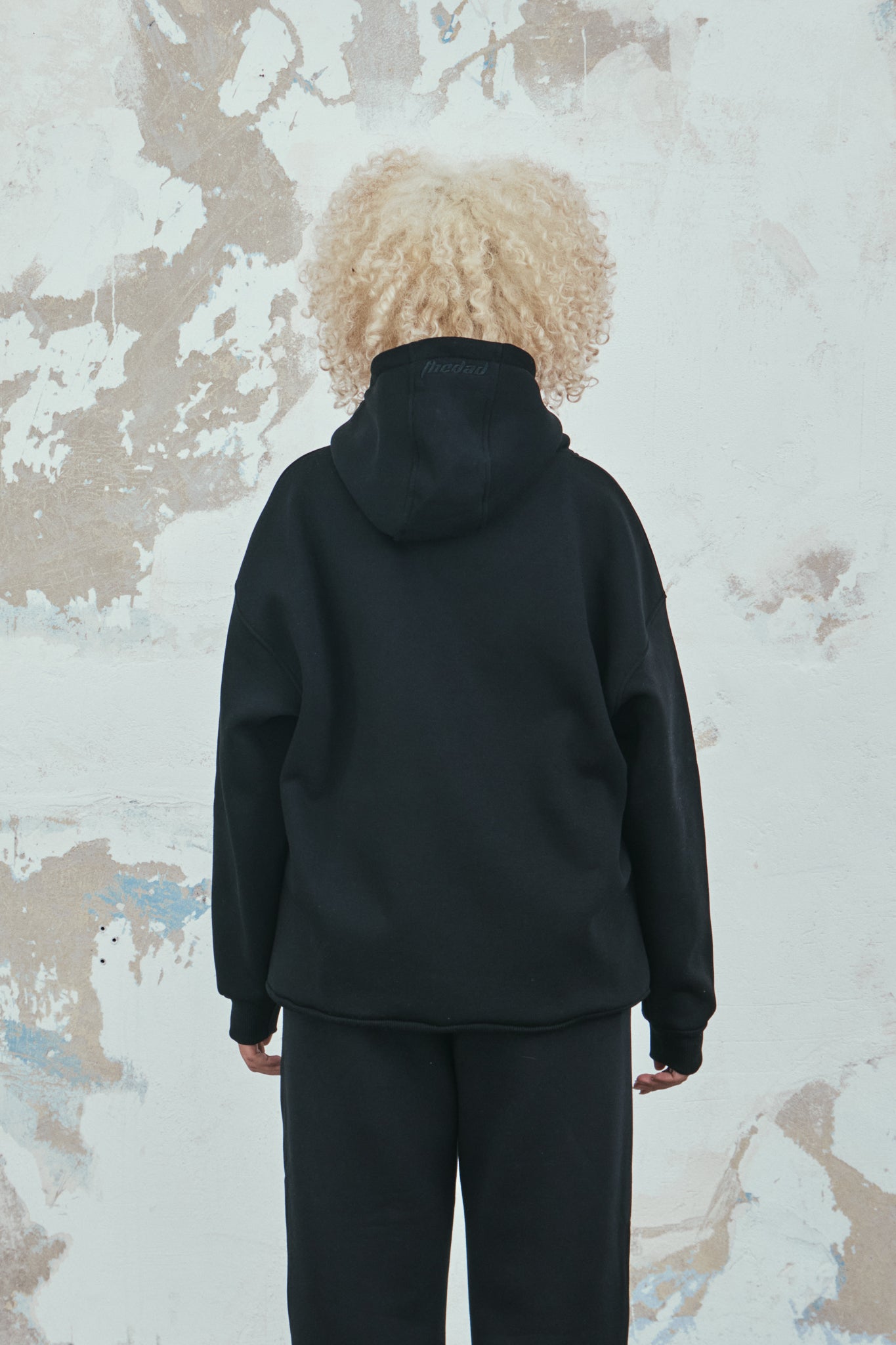 Siyah Basic Oversize Hoodie - H101