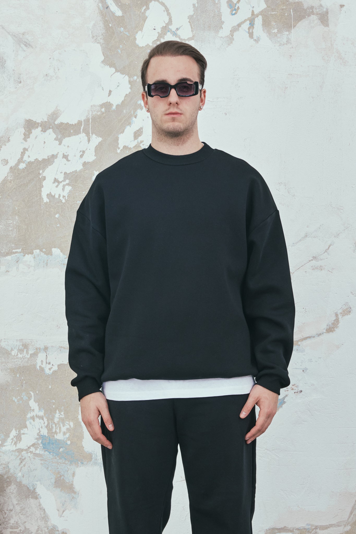 Siyah Basic Oversize Sweatshirt - S101