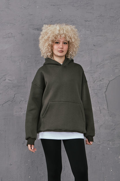 Haki Basic Oversize Hoodie - H104