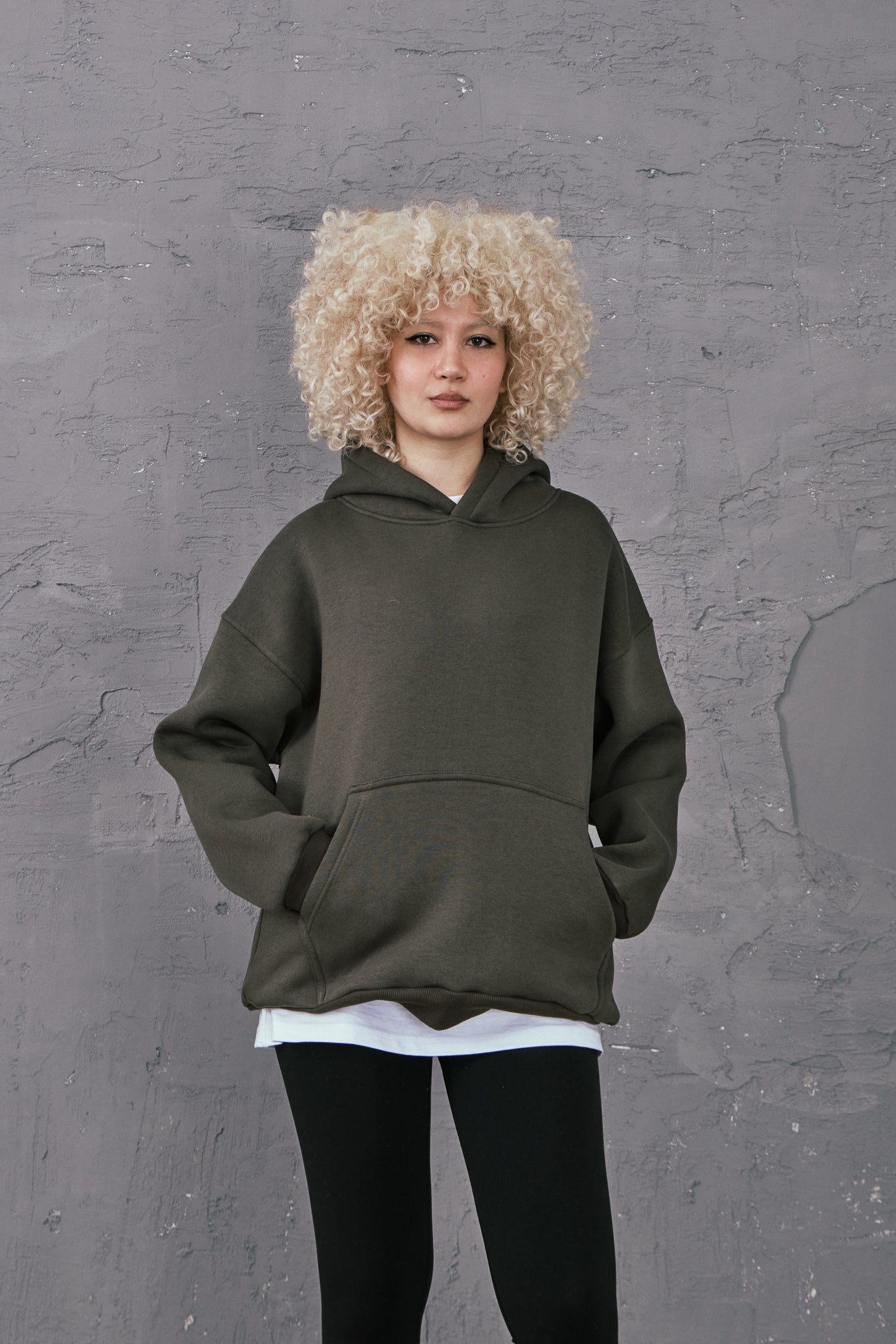 Haki Basic Oversize Hoodie - H104