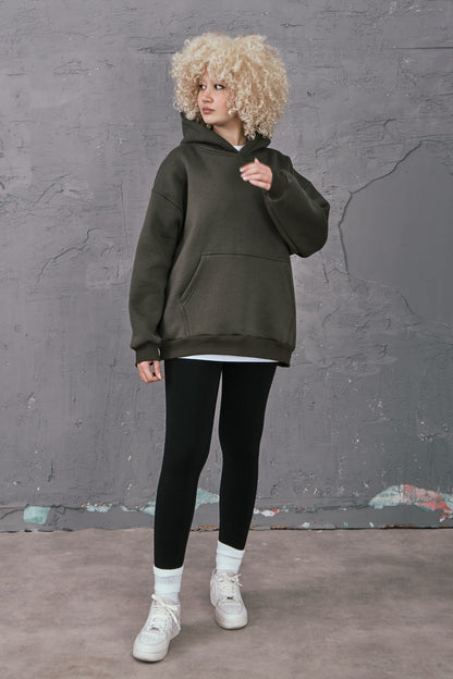 Haki Basic Oversize Hoodie - H104